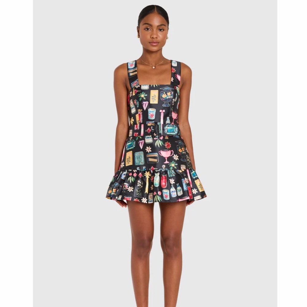Amanda Uprichard Lena Skort Romper in Treasure Print